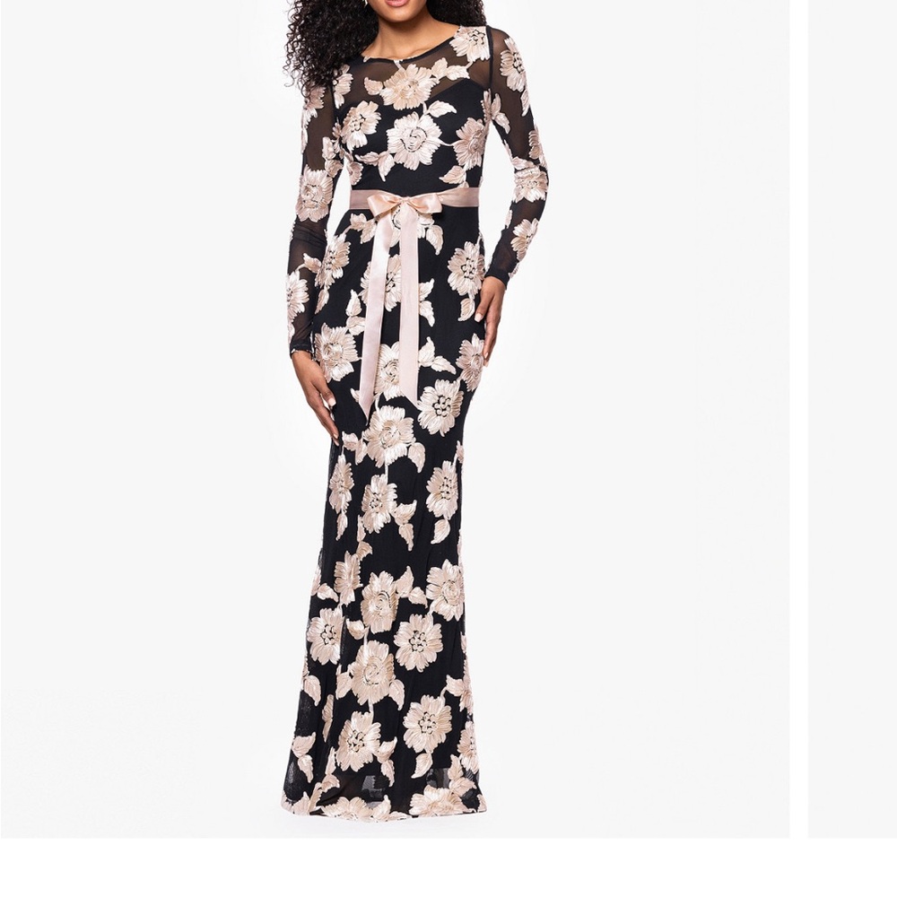 Betsy & Adam Floral Embroidered Dress